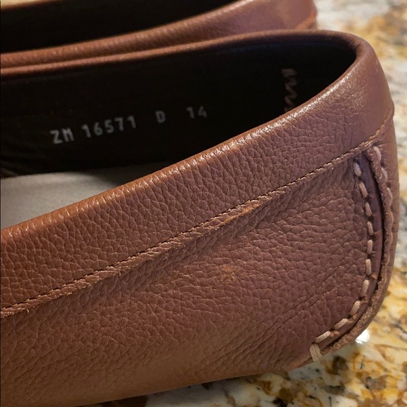Ferragamo drivers size 14 D, milk chocolate brown